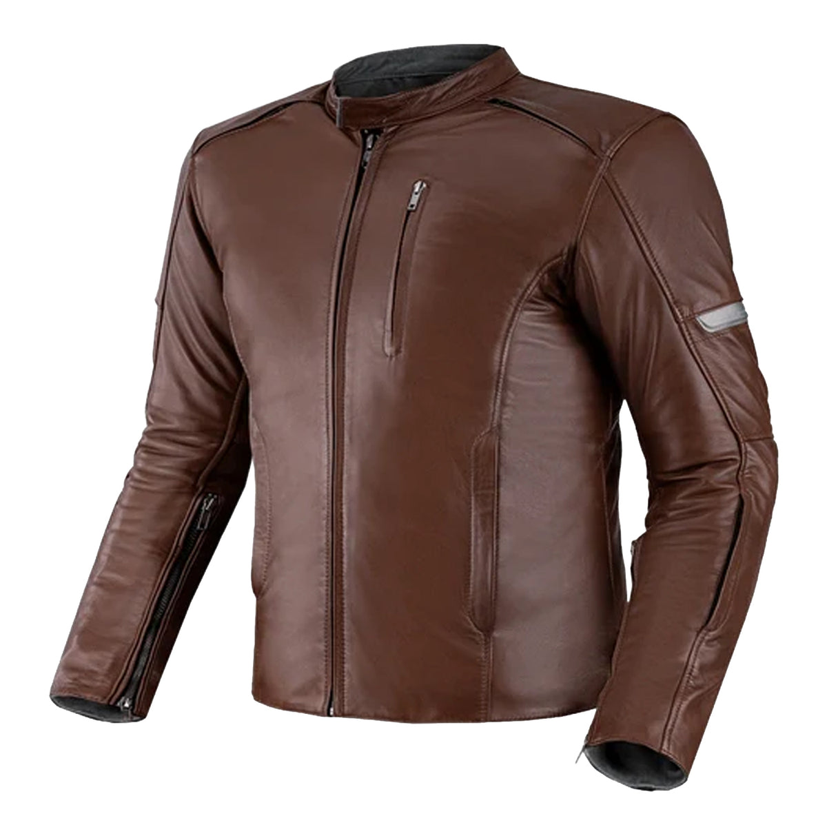 SHIMA HUNTER 2.0 MOTORCYCLE LEATHER JACKET BROWN