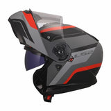LS2 FF908 STROBE II MONZA MOTORCYCLE MODULAR HELMET BLACK GREY RED