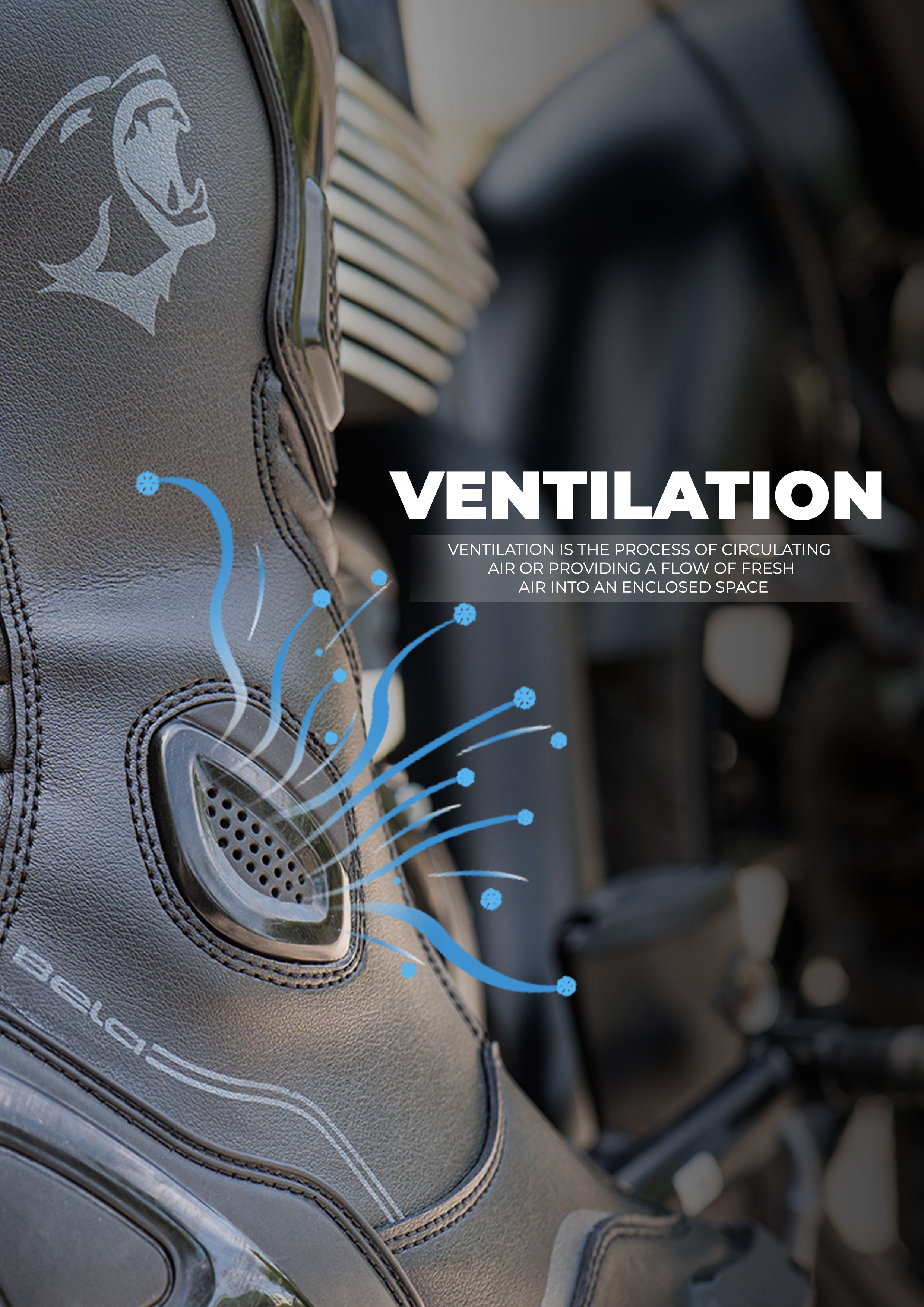 BELA Micro Strip Motorcycle Racing Boots Black Yellow Fluro