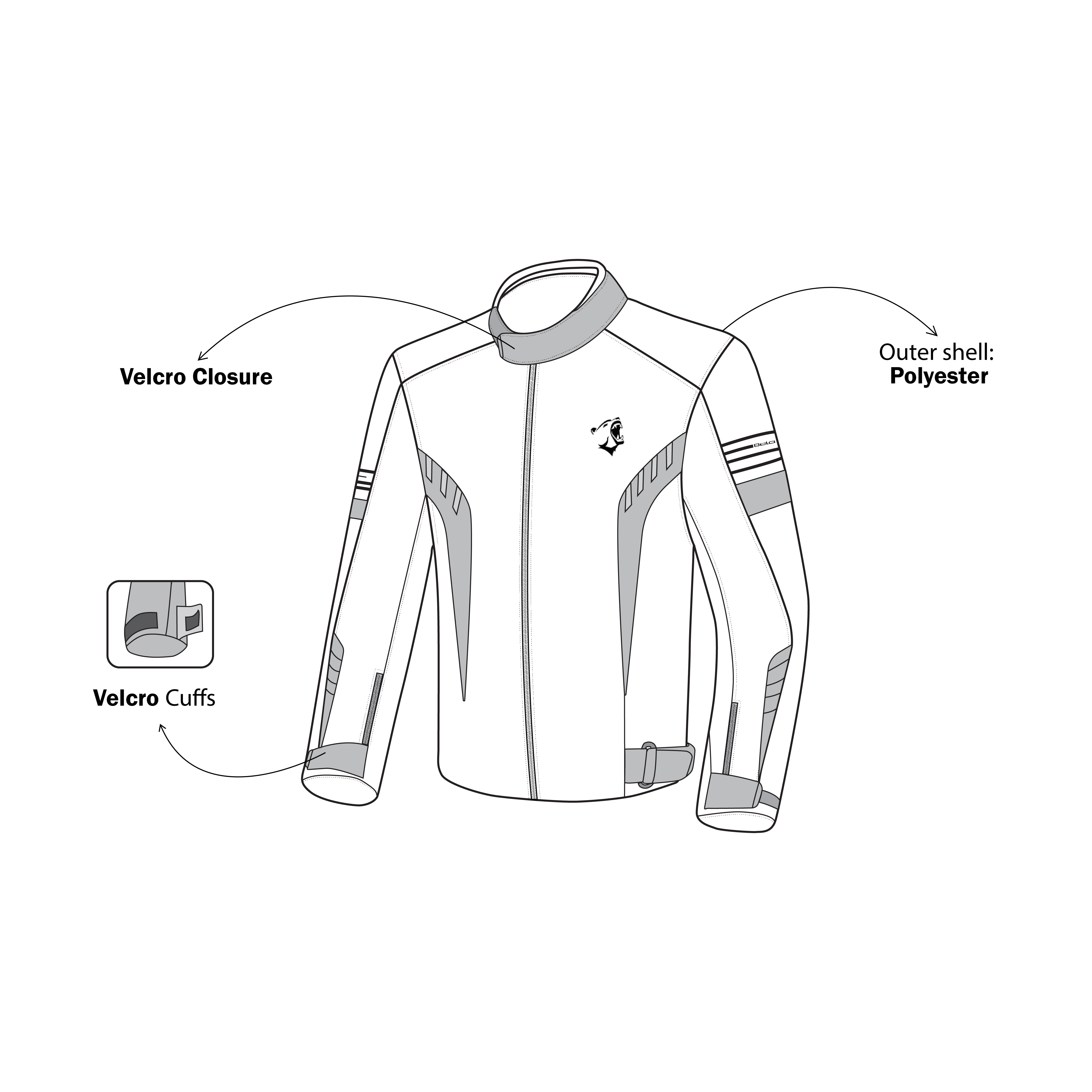 Bela Bradley Textile Motorcycle Jacket Black Orange