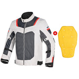 R-TECH SPIRAL MESH Motorcycle Jacket Black/White/Grey/Red