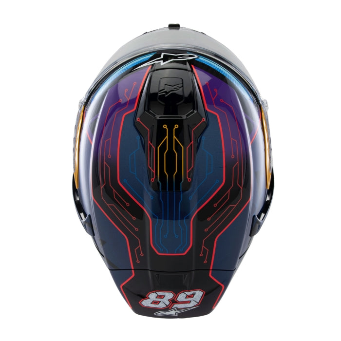 Alpinestars Supertech R10 Martinator Motorcycle Racing Helmet Blue Purple Red