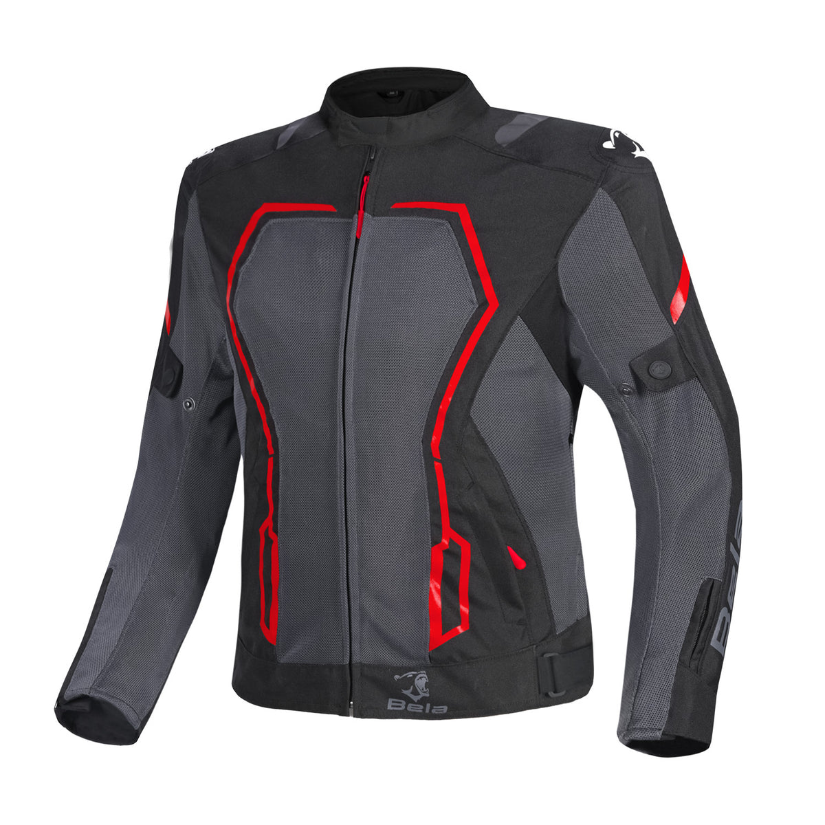 BELA ARTREX AIR 2.0 MOTORCYCLE JACKET BLACK GREY RED