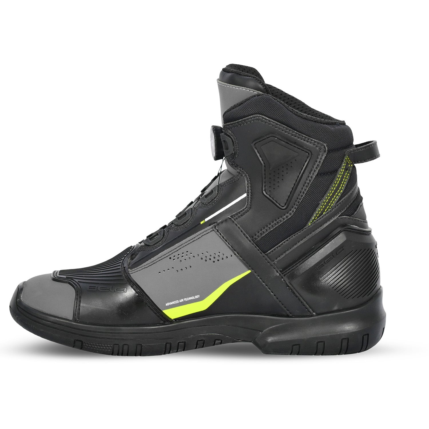 BELA EXTREME FORCE URBAN MOTORCYCLE BOOTS BLACK GREY YELLOW