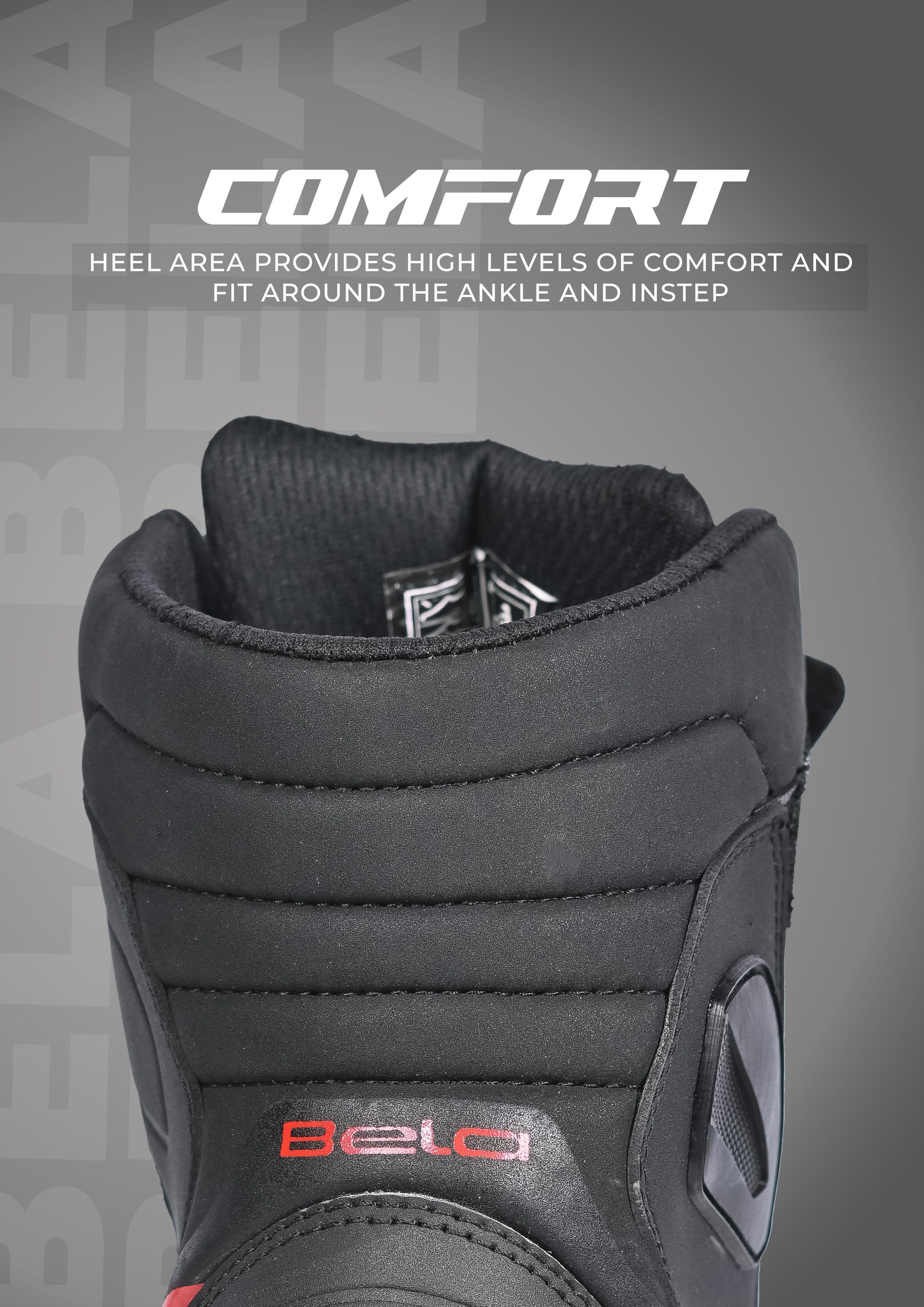 BELA Mission WR Urban Motorcycle Boots Black Red