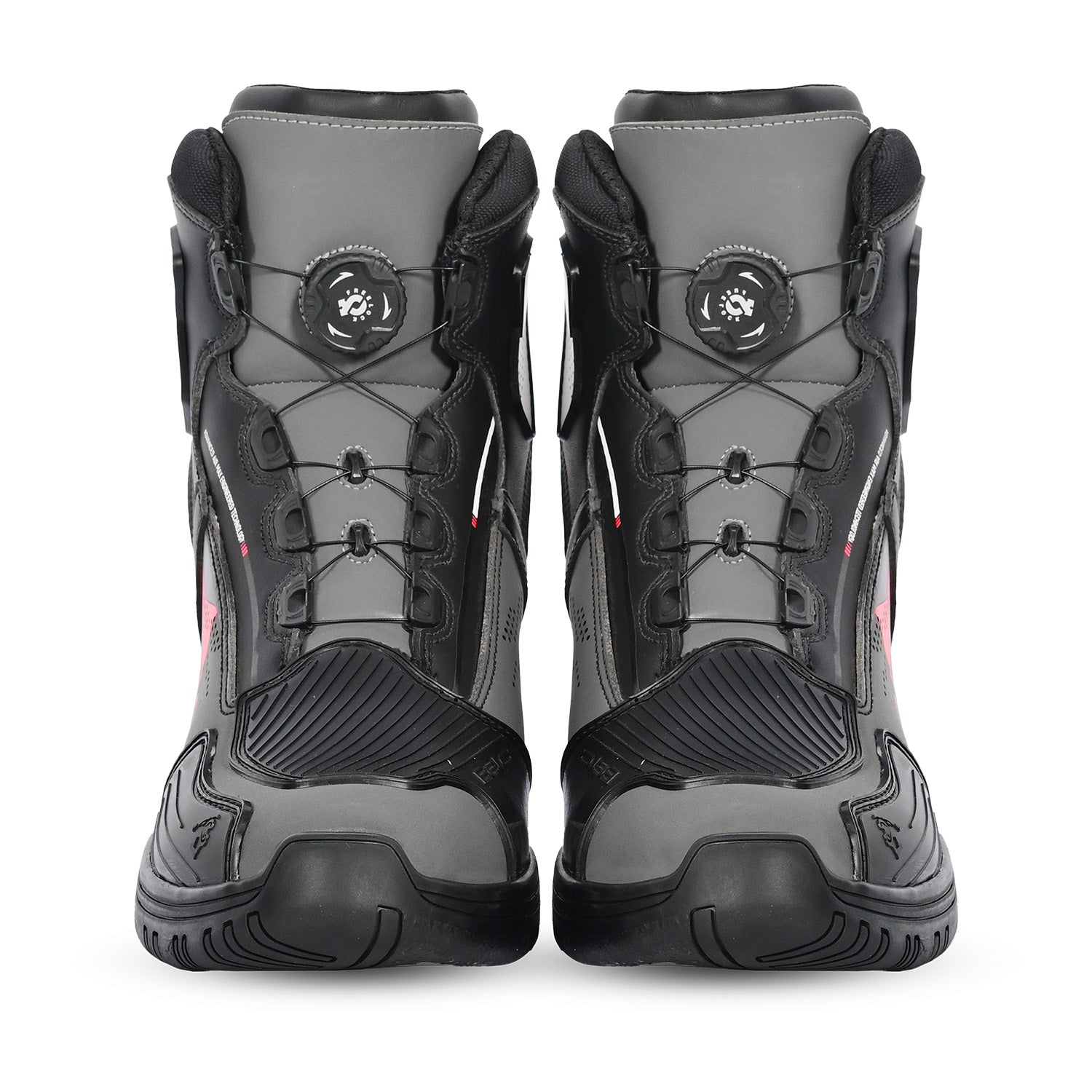 BELA EXTREME FORCE URBAN MOTORCYCLE BOOTS BLACK GREY RED