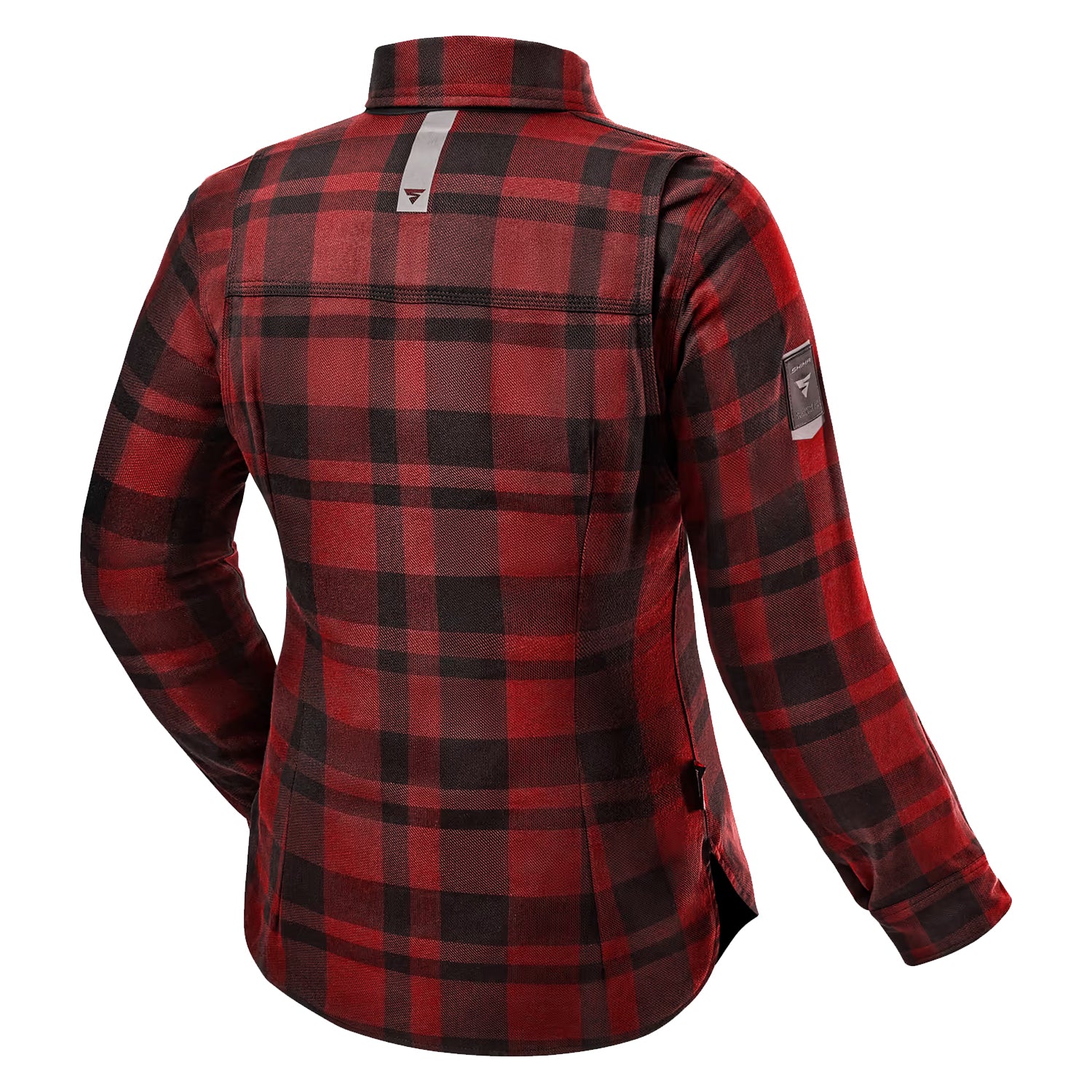 SHIMA RENEGADE 2.0 LADY MOTORCYCLE CHECKED SHIRT RED