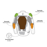 BELA Sprinter Motorbike Textile Jacket Black/Ice/Red