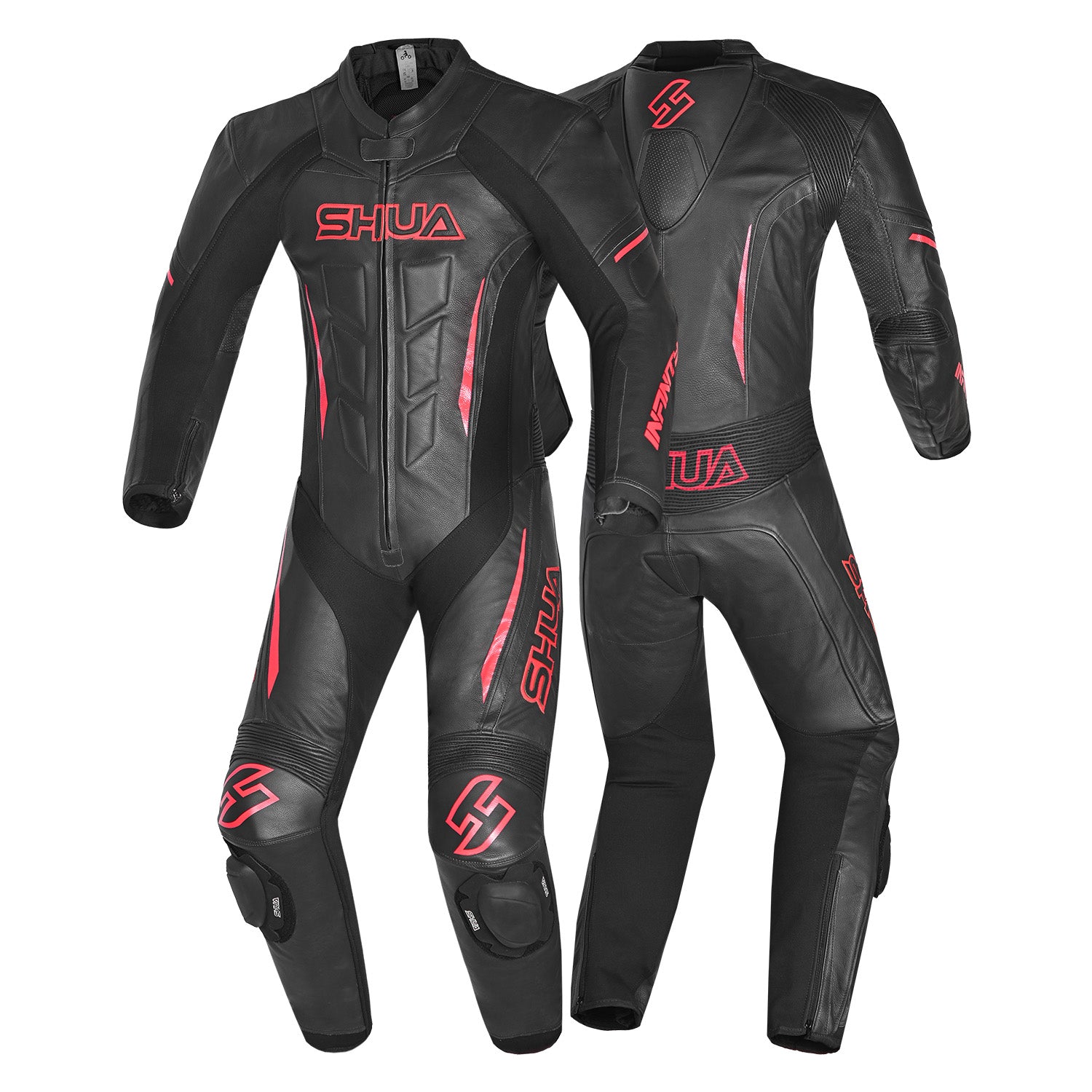 SHUA Infinity 2.0 1 PC Motorcycle Racing Leather Suit Black Red