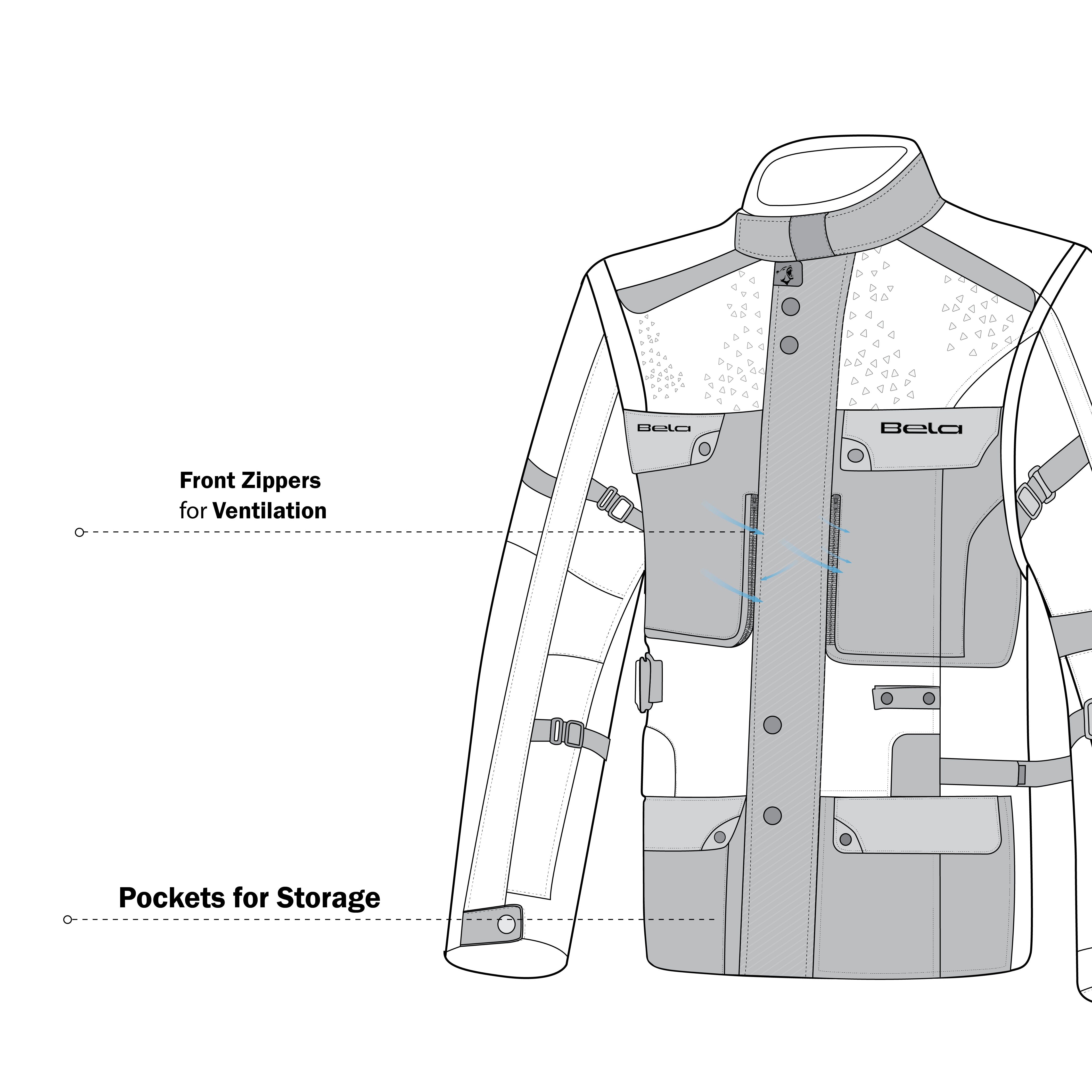 BELA Crossroad Extreme Motorcycle Riding Winter Jacket