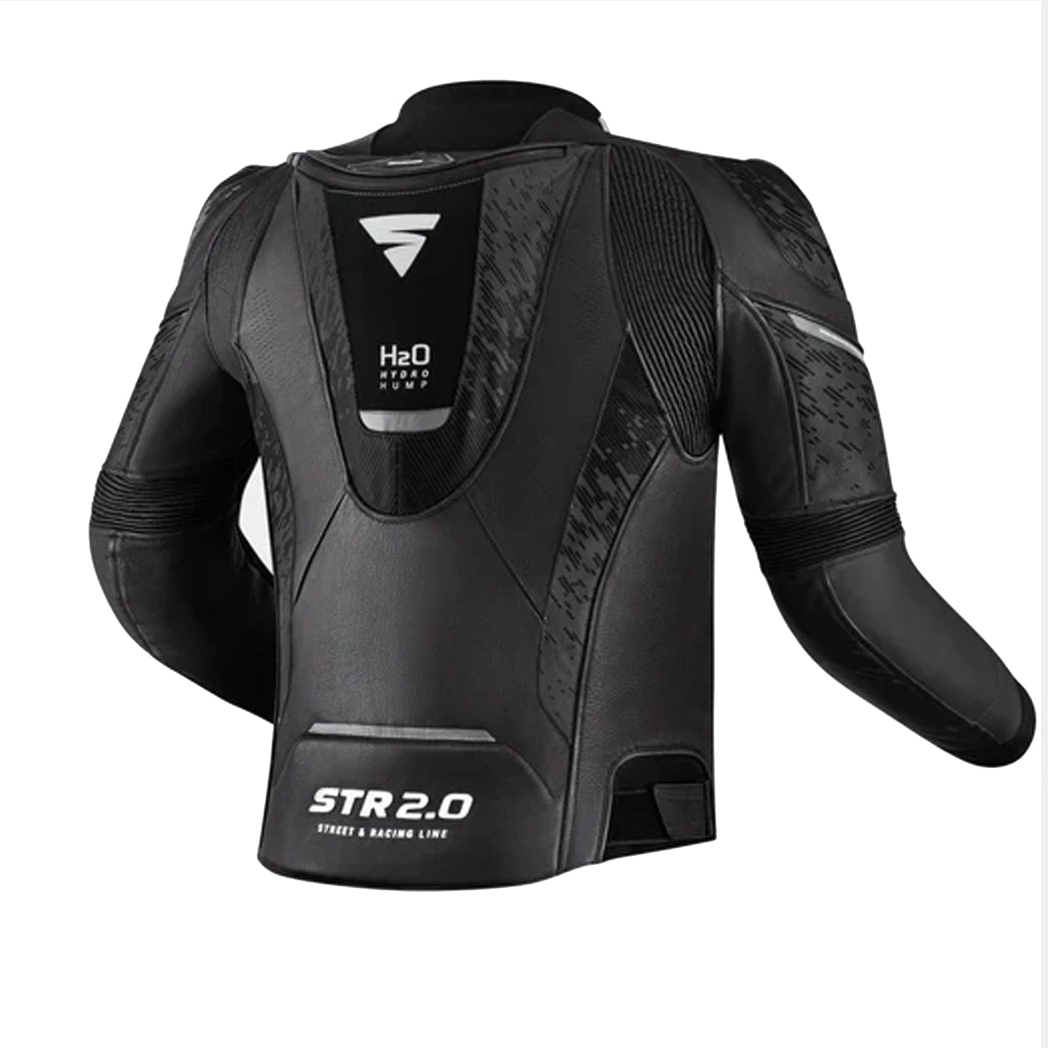 SHIMA STR 2.0 MOTORCYCLE MEN LEATHER JACKET BLACK