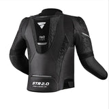 SHIMA STR 2.0 MOTORCYCLE MEN LEATHER JACKET BLACK