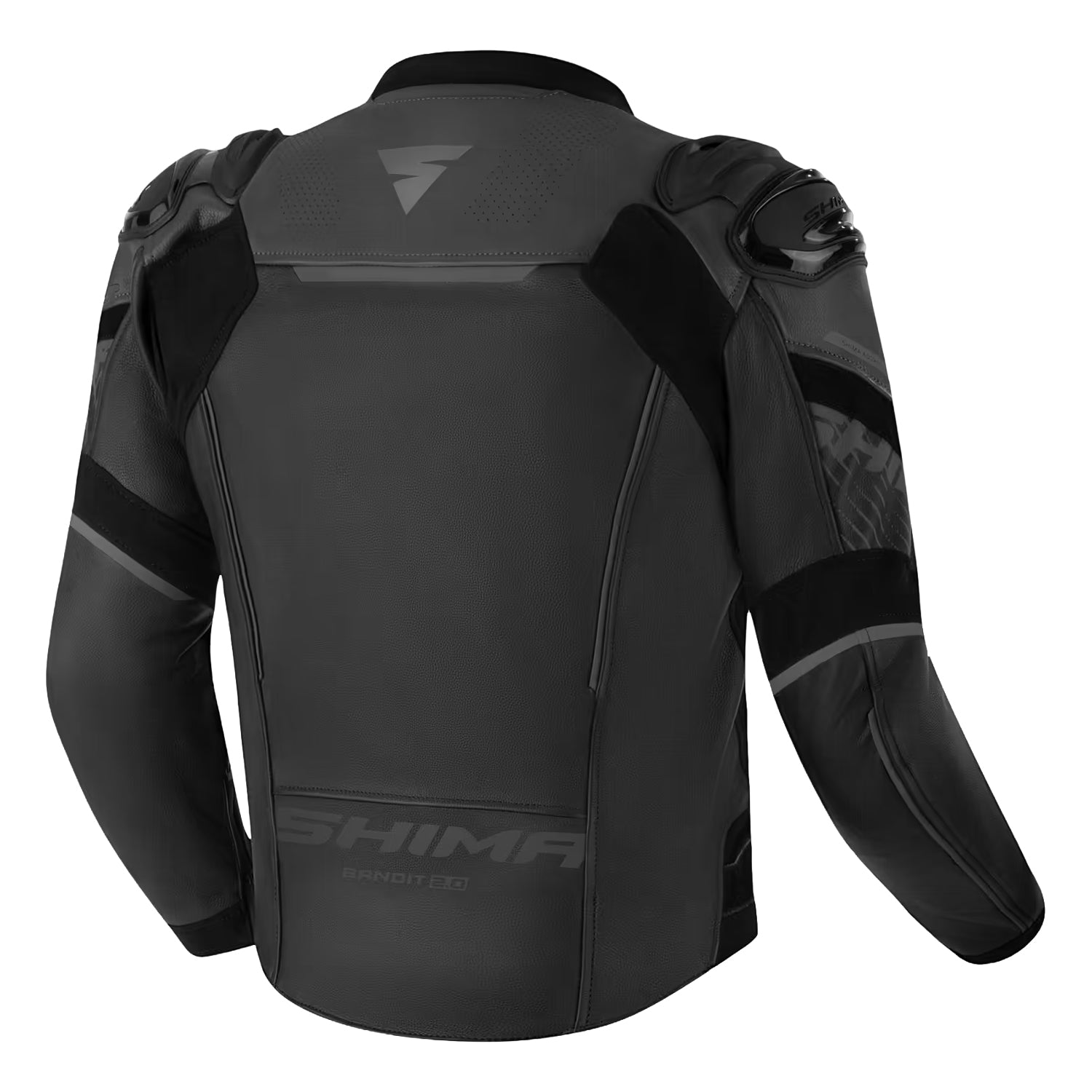 SHIMA BANDIT 2.0 MEN MOTORCYCLE LEATHER JACKET BLACK/BLACK