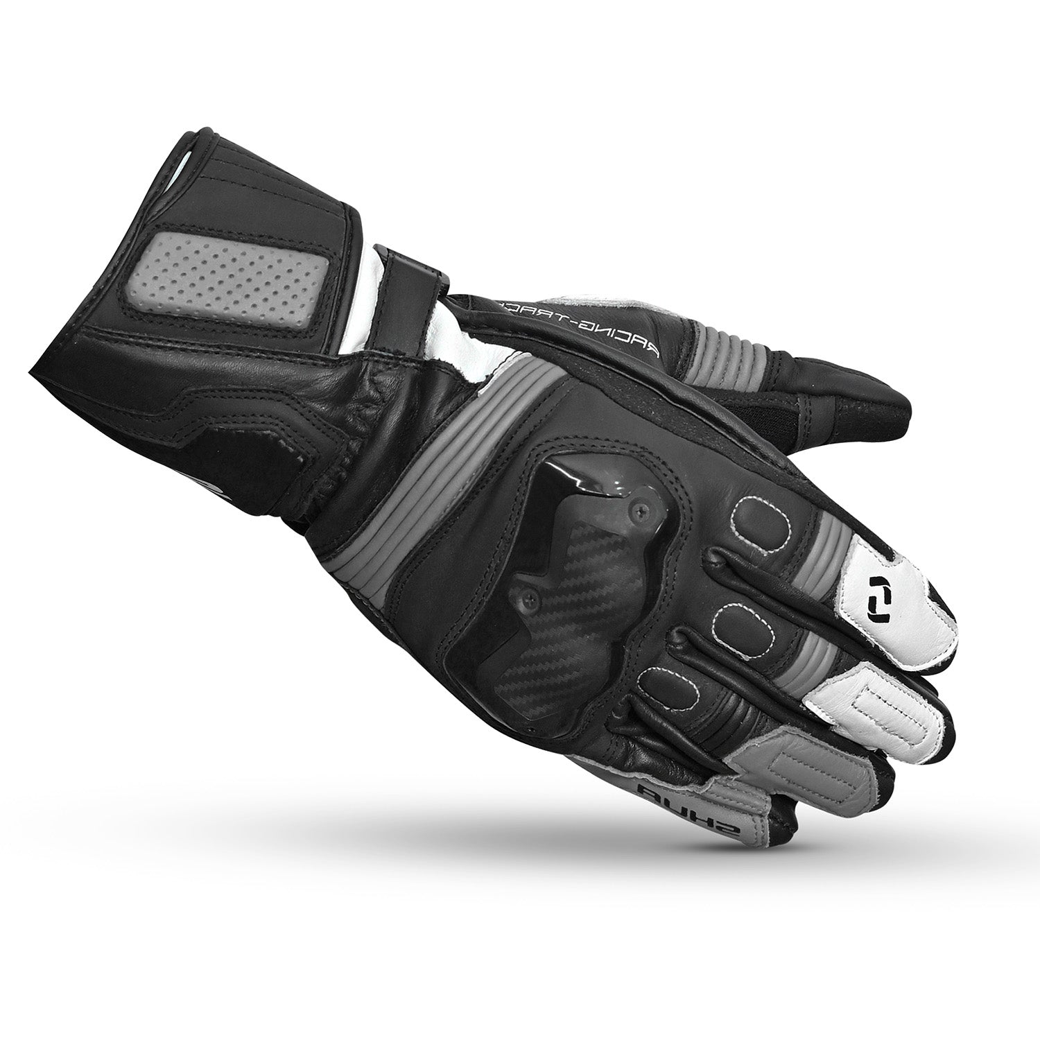 SHUA RANGER PRO MOTORCYCLE RACING GLOVES BLACK GREY