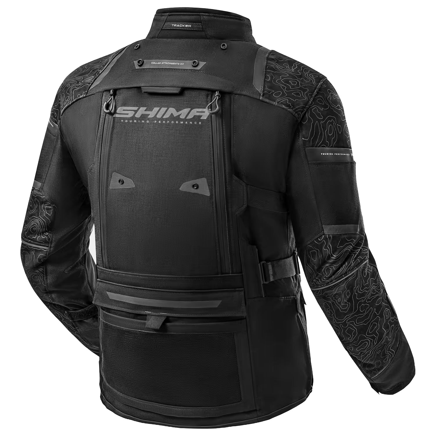 SHIMA TRACKER MEN MOTORCYCLE TOURING JACKET BLACK