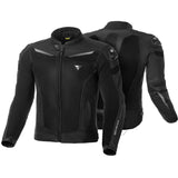 SHIMA PISTON MEN MOTORCYCLE LEATHER JACKET BLACK
