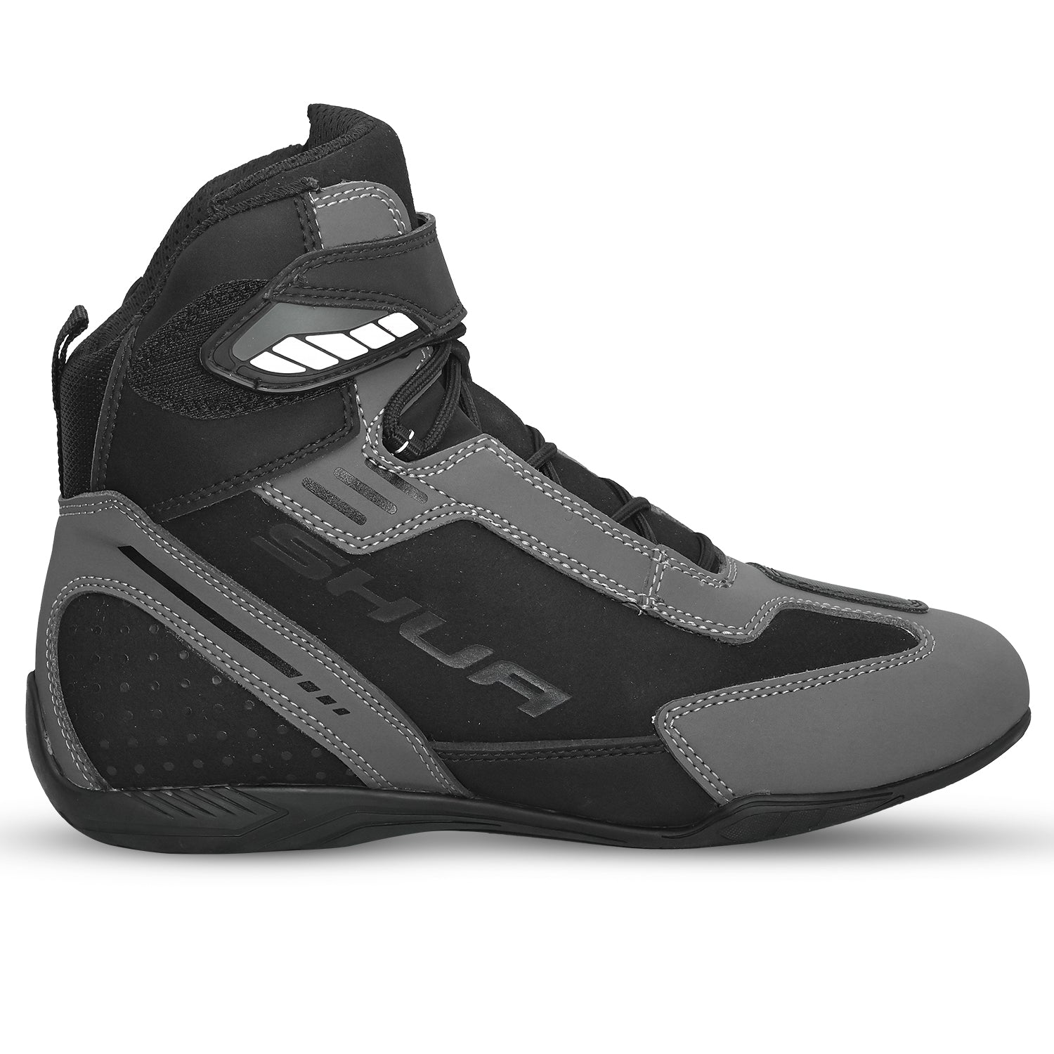 SHUA PULSE URBAN MOTORCYCLE BOOTS BLACK GREY