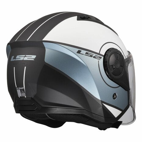 LS2 OF616 AIRFLOW II COVER MOTORCYCLE OPEN FACE HELMET GREY BLUE