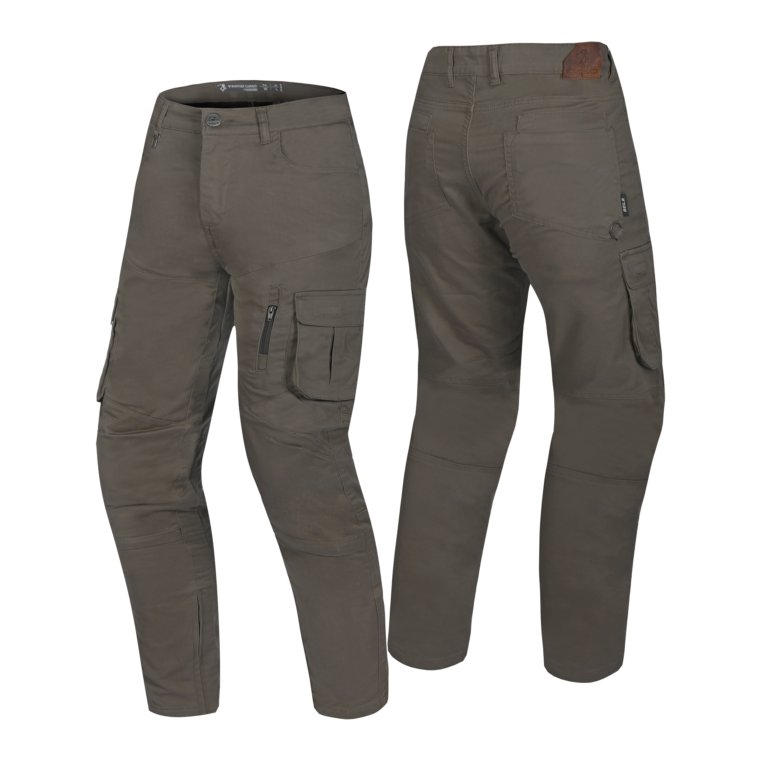 BELA PANTHER MEN MOTORCYCLE CARGO PANT OLIVE