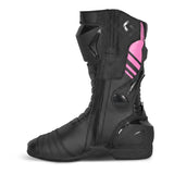 SHUA Super Tech Lady Motorcycle Racing Leather Boots Black Pink