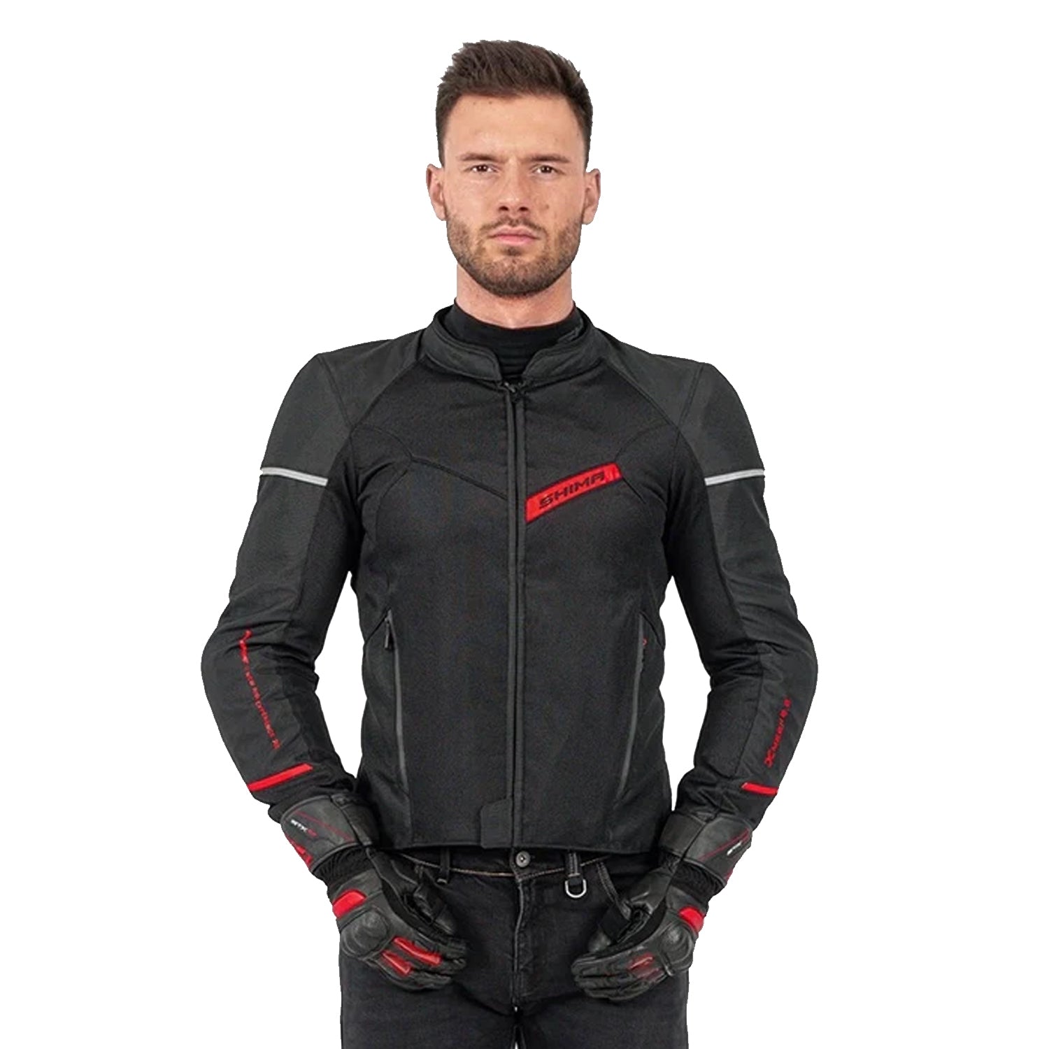 SHIMA X-MESH 2.0 MAN MOTORCYCLE TEXTILE JACKET BLACK RED