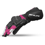 SHUA RANGER PRO MOTORCYCLE RACING LADY GLOVES BLACK WHITE FUSHICA
