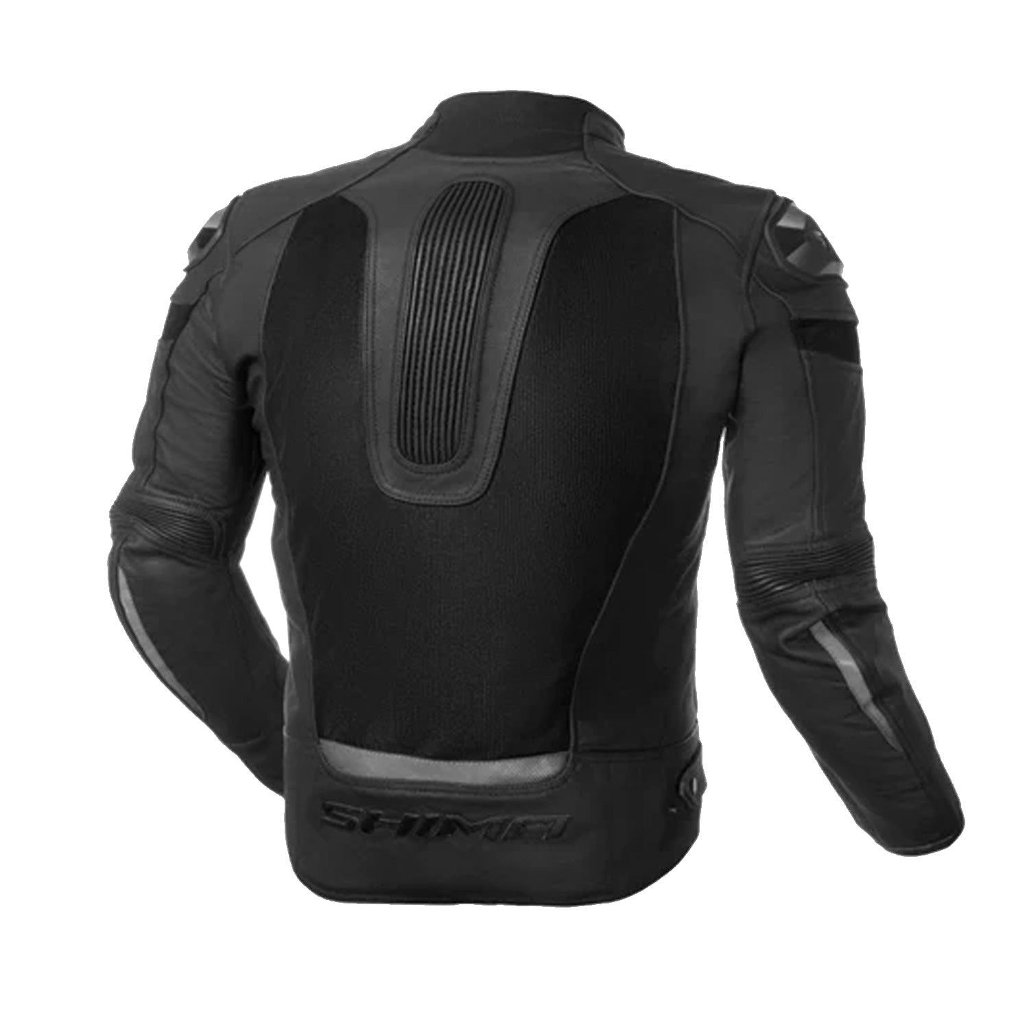 SHIMA PISTON MEN MOTORCYCLE LEATHER JACKET BLACK