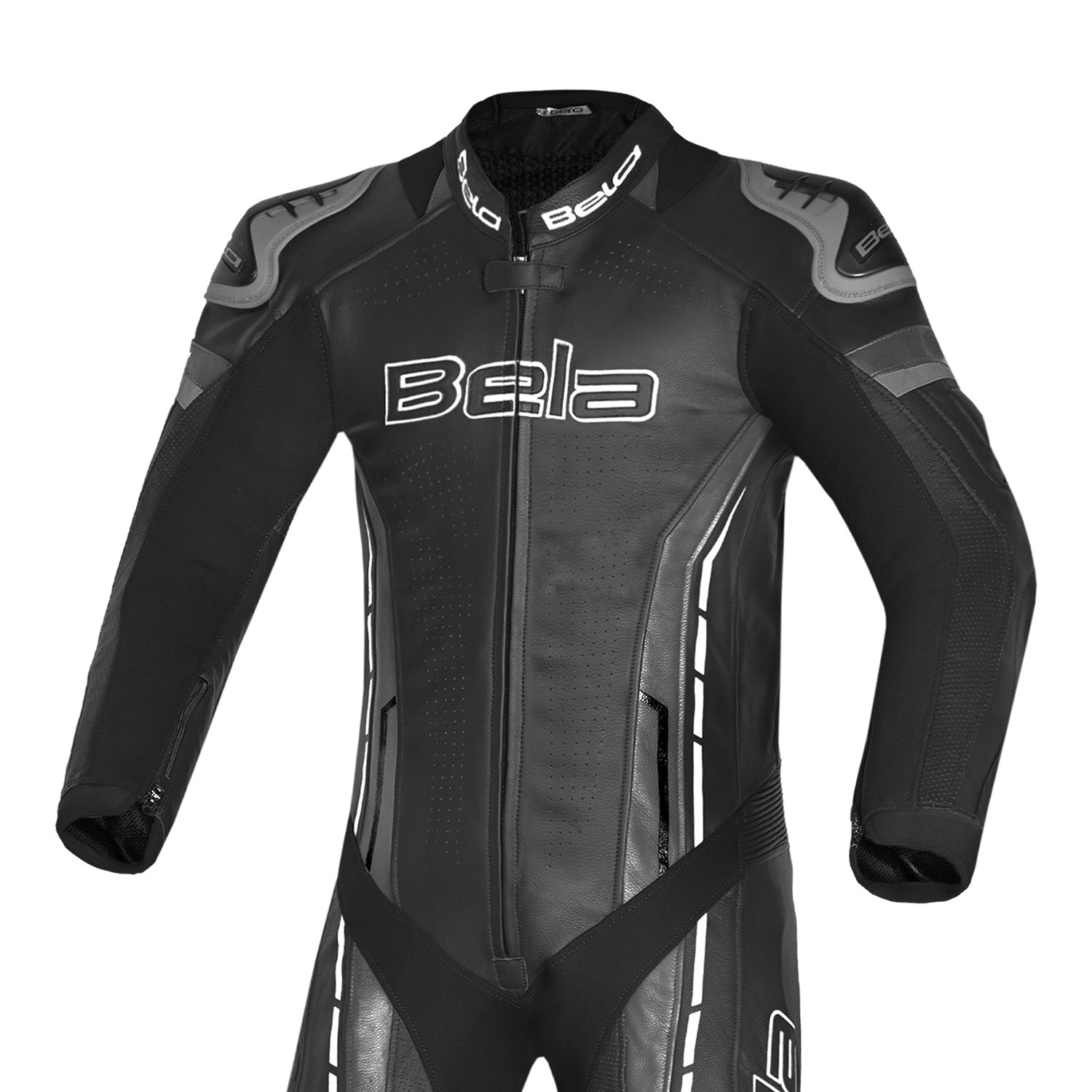BELA Rocket Mix Kangaroo 1 PC Man Motorbike Suit Black Dark Grey