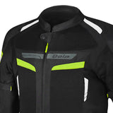 Bela Sprinter Men Motorcycle Textile Jacket Black/Yellow Fluro