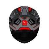 MT Braker SV Zebra Sports Motorcycle Helmets Matt Black Red