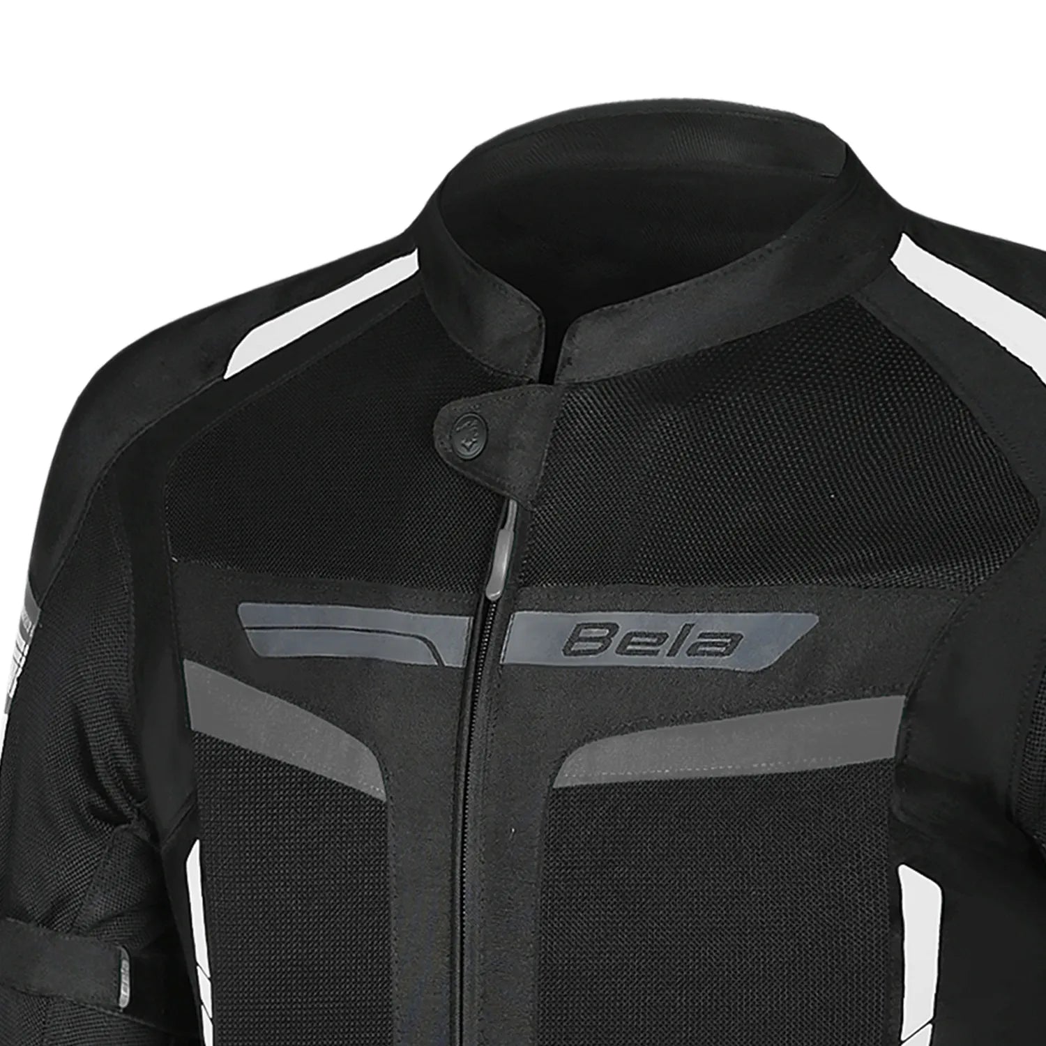 BELA Sprinter Textile Motorbike Jacket Black/White/Grey