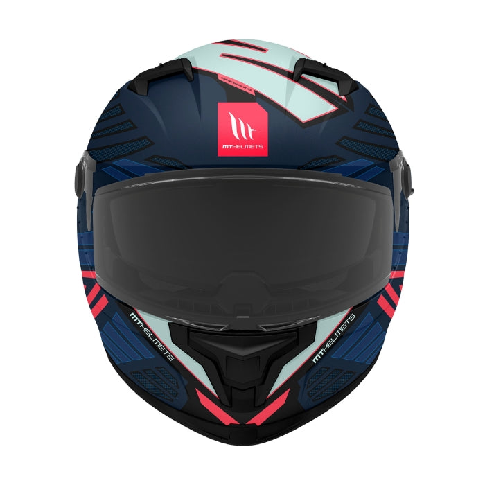MT Braker SV Zebra Sports Motorcycle Helmets Matt Black Blue