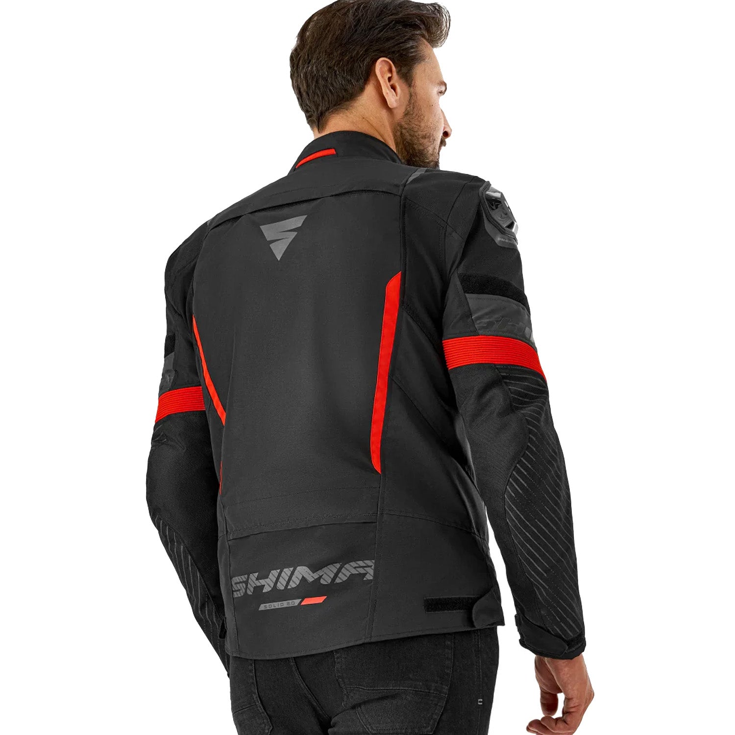 SHIMA SOLID 2.0 MEN'S MOTORCYCLE TEXTILE JACKET RED