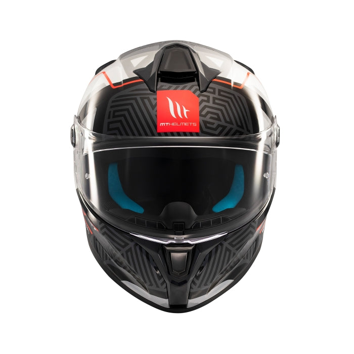 MT Targo S Brik Sports Motorcycle Full Face Helmet Black White