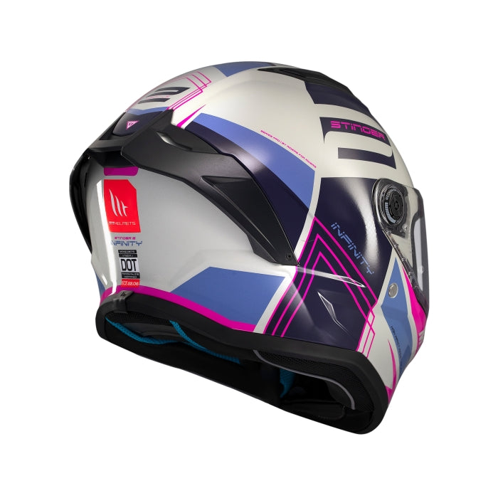 MT Stinger 2 Tron Full Face Motorcycle Helmet Pink Purple