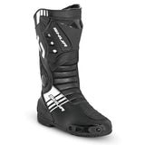 SHUA Super Tech Sports Motorcycle Leather Boots Black White
