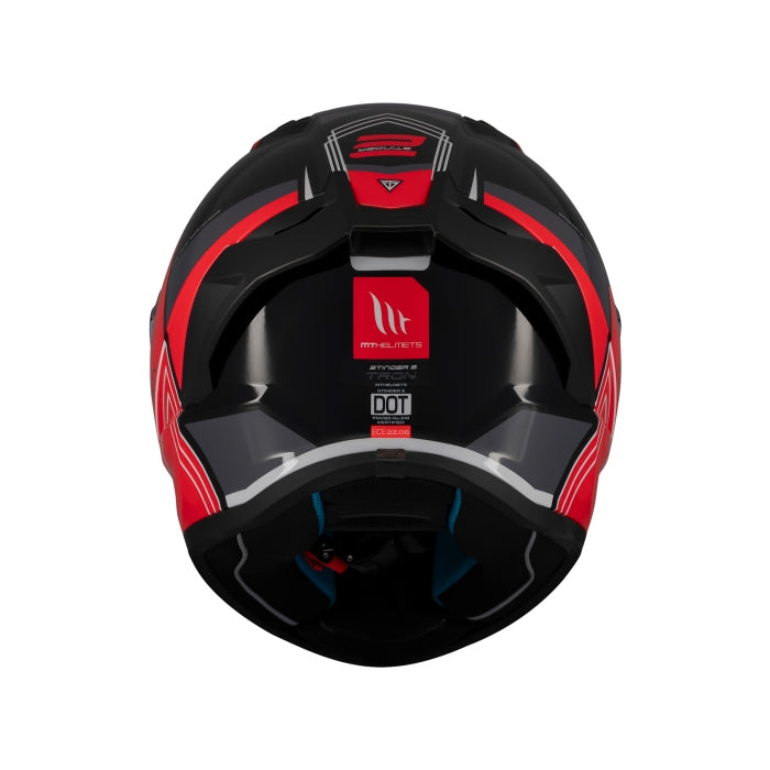 MT Stinger 2 Tron Motorcycle Full Face Helmet Red