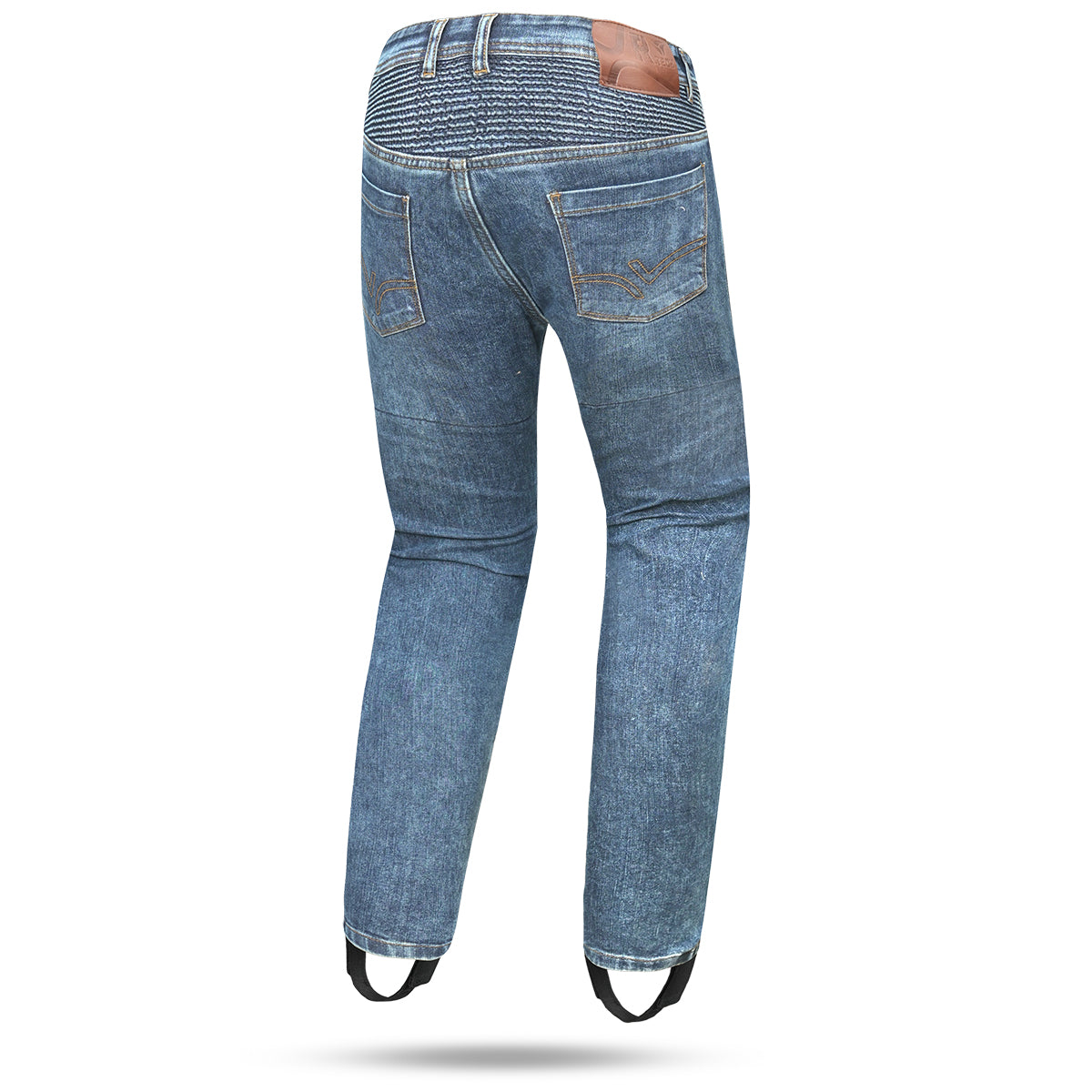 R-TECH VALENCIA MEN MOTORCYCLE DENIM JEANS 30L RANDON BLUE