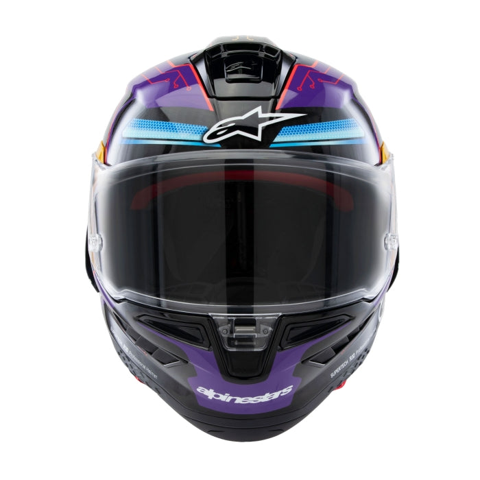 Alpinestars Supertech R10 Martinator Motorcycle Racing Helmet Blue Purple Red