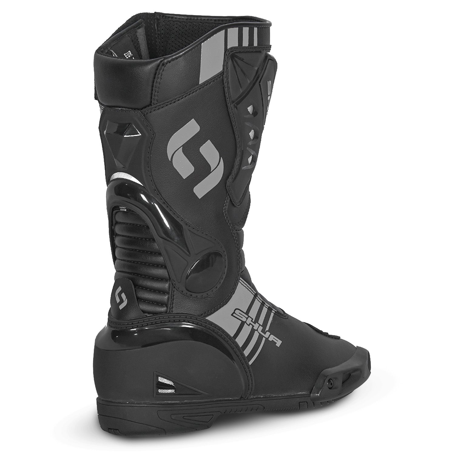 SHUA Super Tech Motorcycle Racing Leather Boots Black