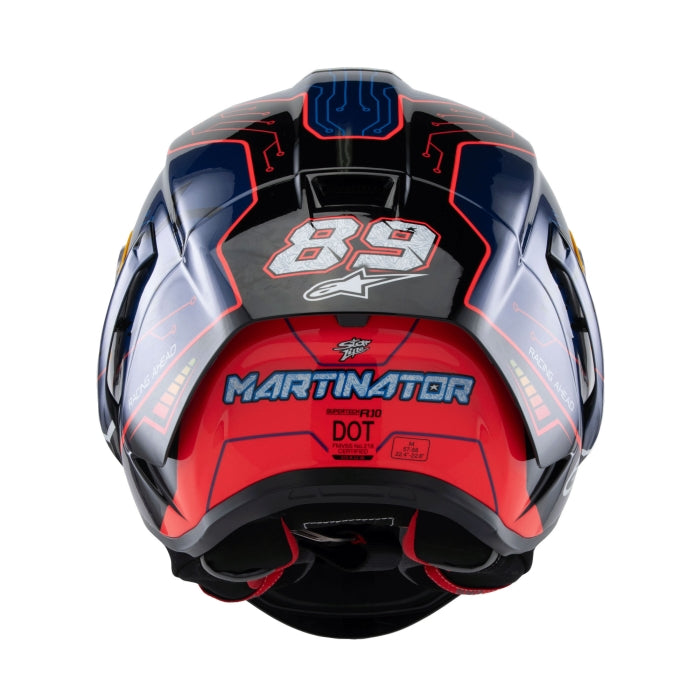 Alpinestars Supertech R10 Martinator Motorcycle Racing Helmet Blue Purple Red