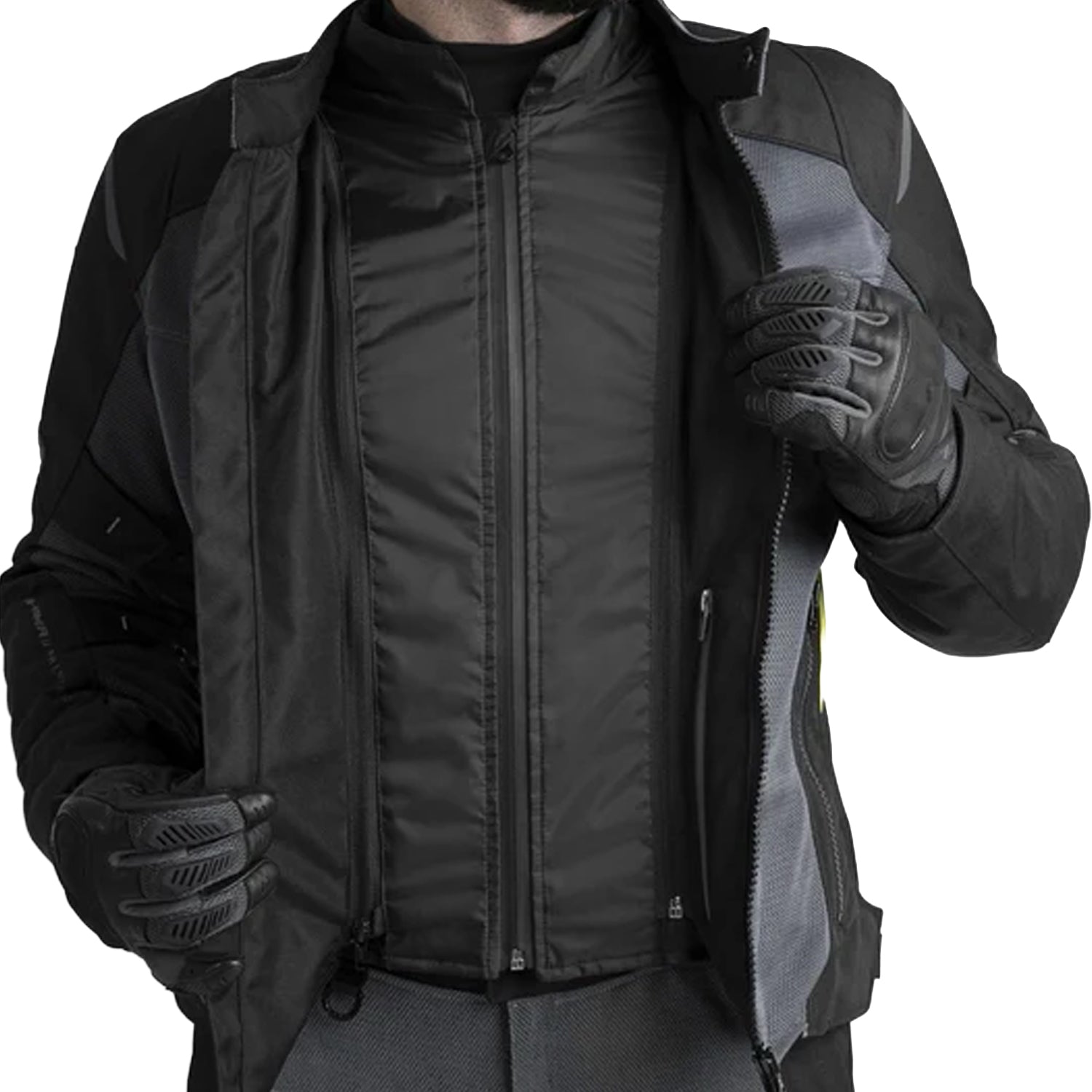 SHIMA RUSH 2.0 MEN'S MOTORCYCLE WATERPROOF JACKET BLACK
