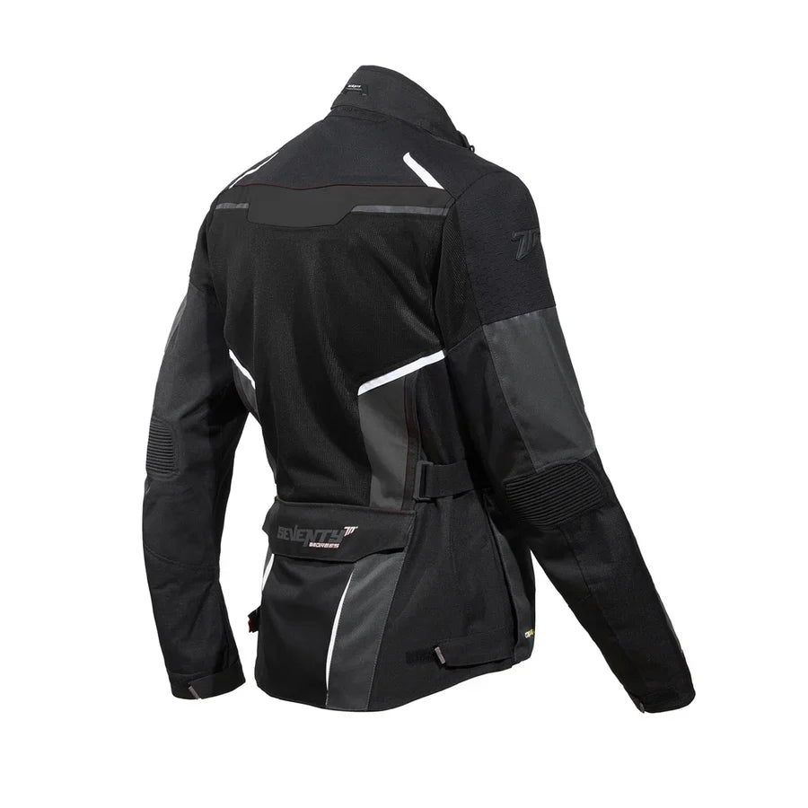 Chaqueta De Motocicleta Atacama Para Hombre Seventy Sd-Jt70 Negra/Gris/Blanca