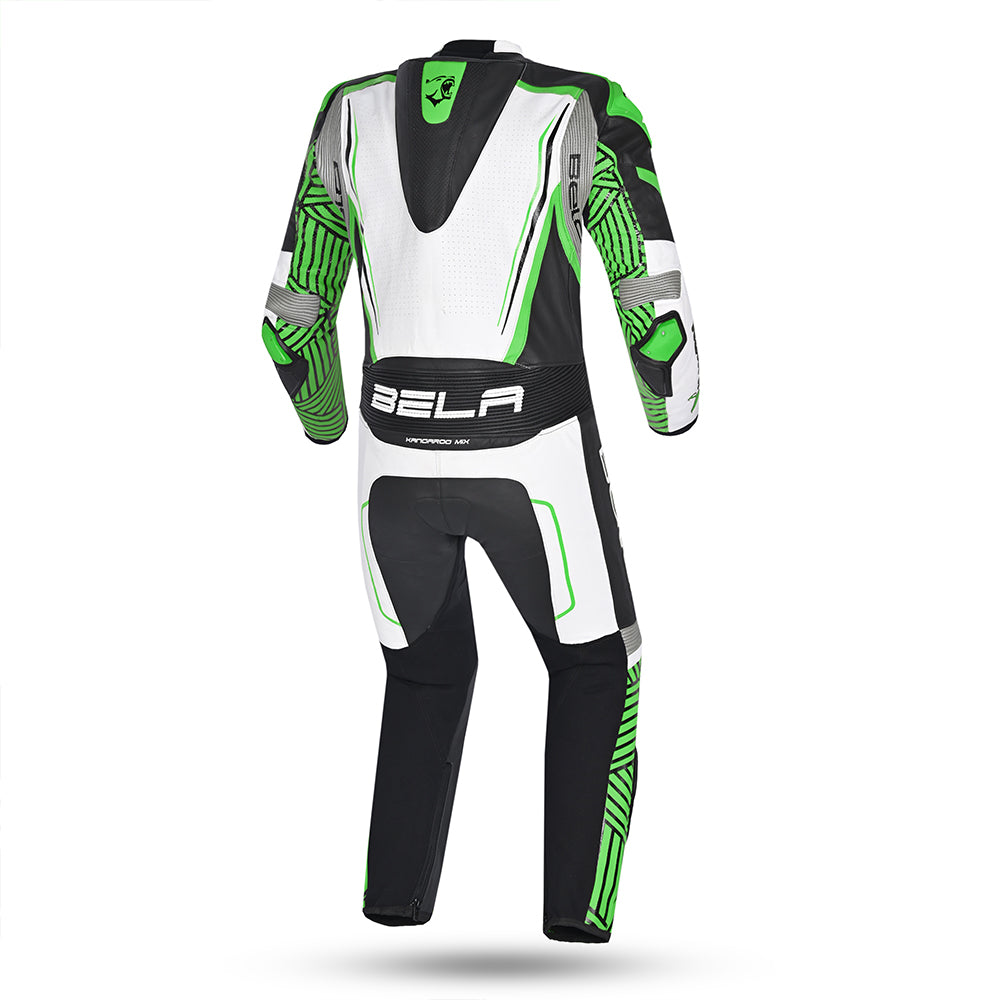 BELA North Star 1 PC Motorcycle Suit White Black Green
