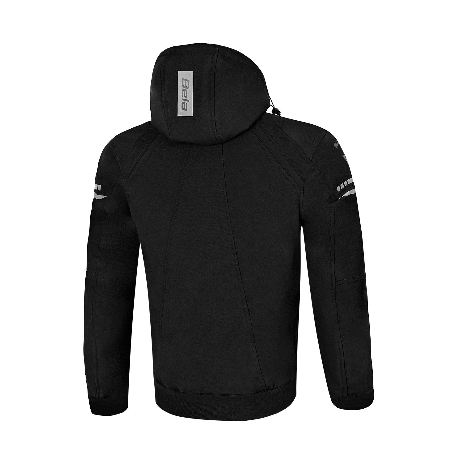 BELA Breeze Softshell Motorbike Riding Hoodie Black Gray
