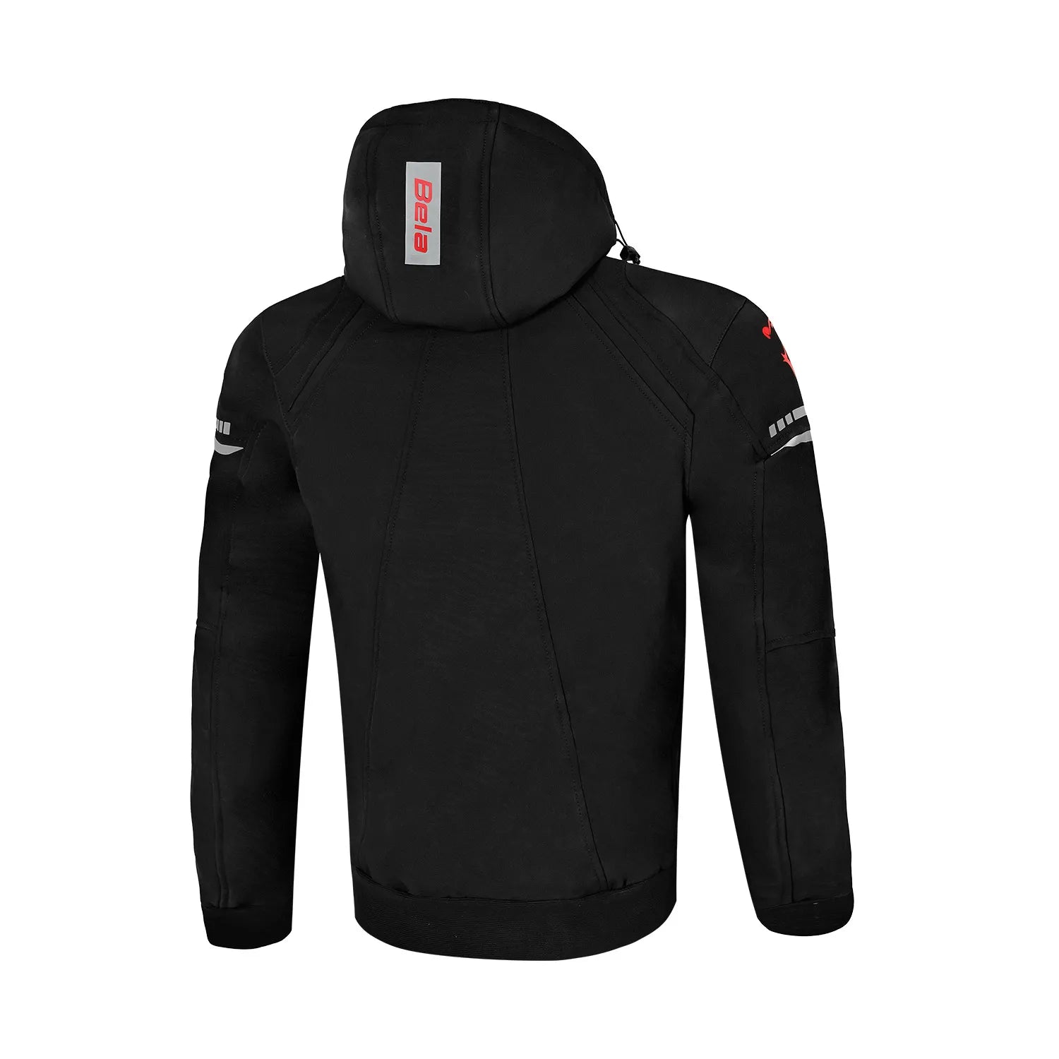 BELA Breeze Softshell Motorbike Riding Hoodie Black Red
