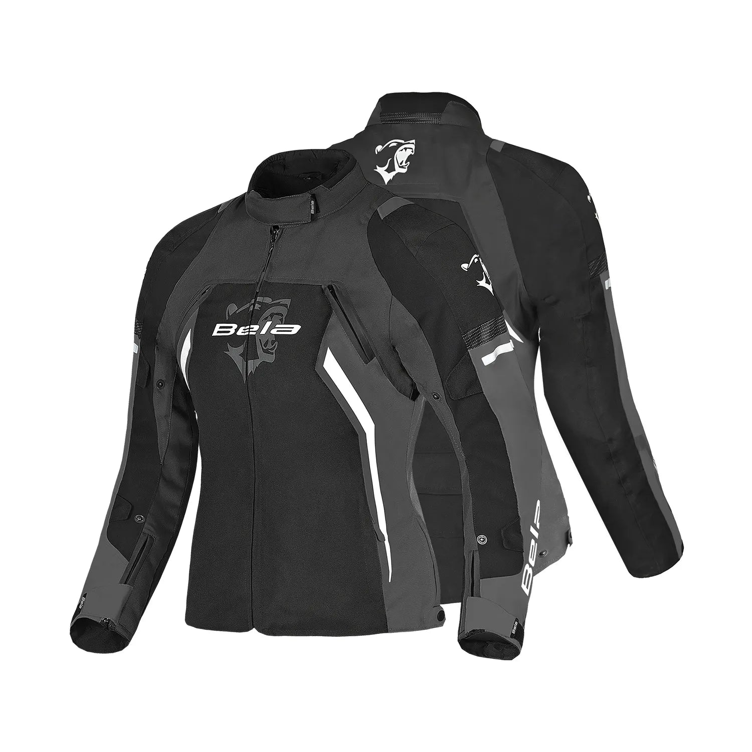 BELA CORDANIEL LADY ALL SEASON MOTORCYCLE TEXTILE JACKET BLACK GREY