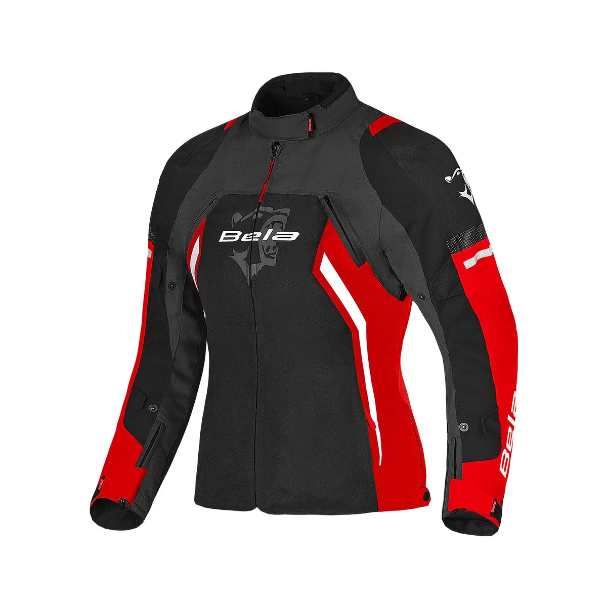 BELA ELANUR LADY TEXTILE MOTORBIKE JACKET BLACK/ANTHRACITE/RED