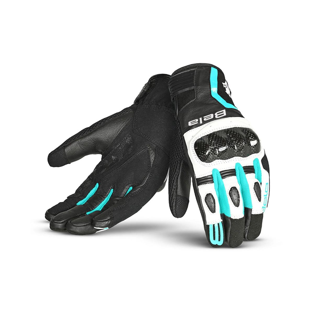 BELA Air Flow Lady Motorcycle Leathere Gloves Black Tourquise
