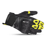 Bela Rocket Short Motorcycle Gloves Black/Fluro Yellow
